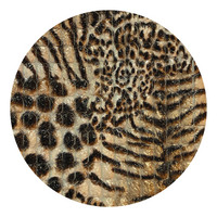 Cream Shawl Lapel Leopard Print Blazer - Swatch