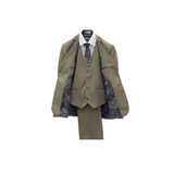 4pc Taupe Boy's Suit - Open View