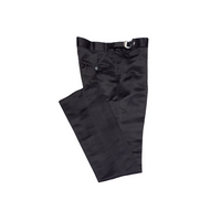 Satin Tuxedo Dress Pants - Black Open